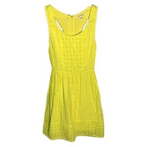 American Eagle Outfitters Easter mini dress size 2 fluorescent yellow green